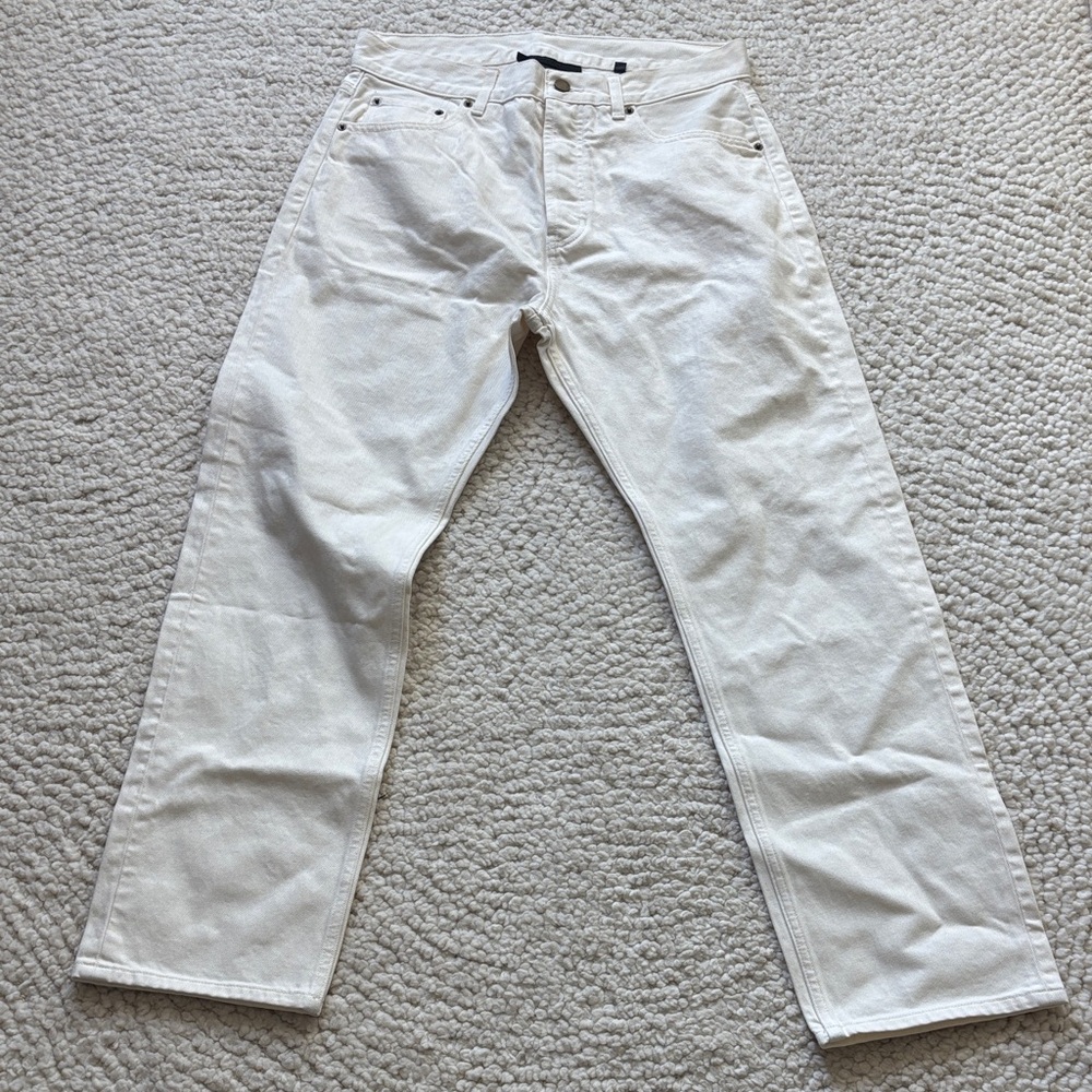 NWOT Essentials Fear of God Cream Denim Pants Size 30